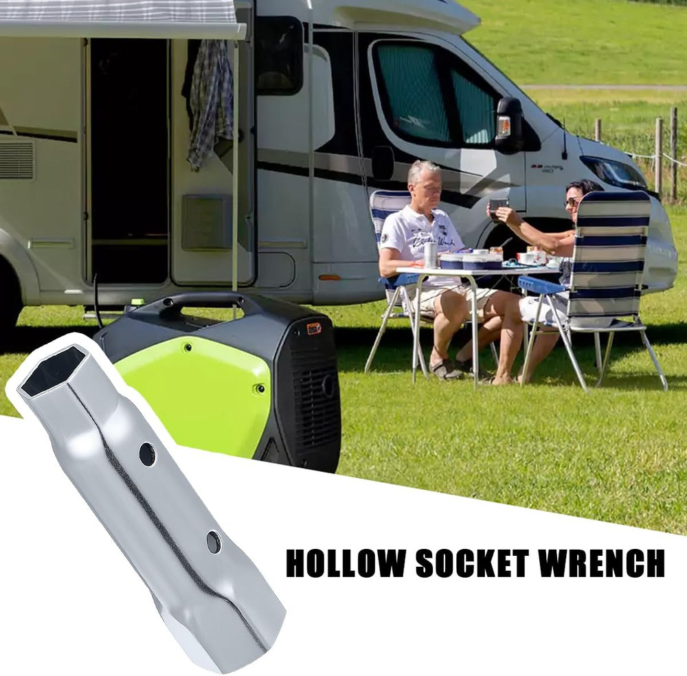 RV Water Heater Element Wrench Socket, 1-1/16 in X 1-1/2 in X 6 in Dual Hex Anod