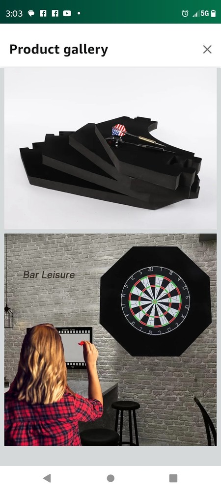 Octagonal Dart Board Backboards 4Pcs Removeble Dartboard Surround Wall Protector