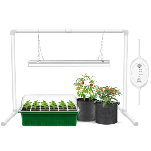 Grow Lights for Seed Starting with 6/9/12H Timer, 2ft T5 144 T5 with Timer