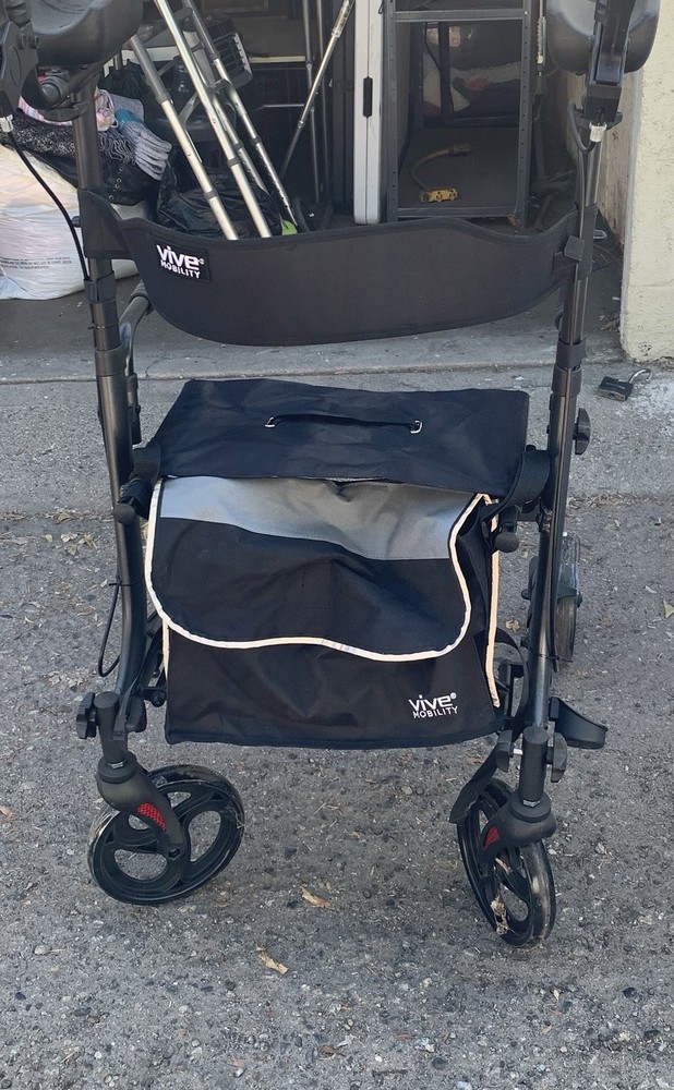 Vive Mobility Upright Rollator - Walker w/Foldable Seat-PICK UP ONLY