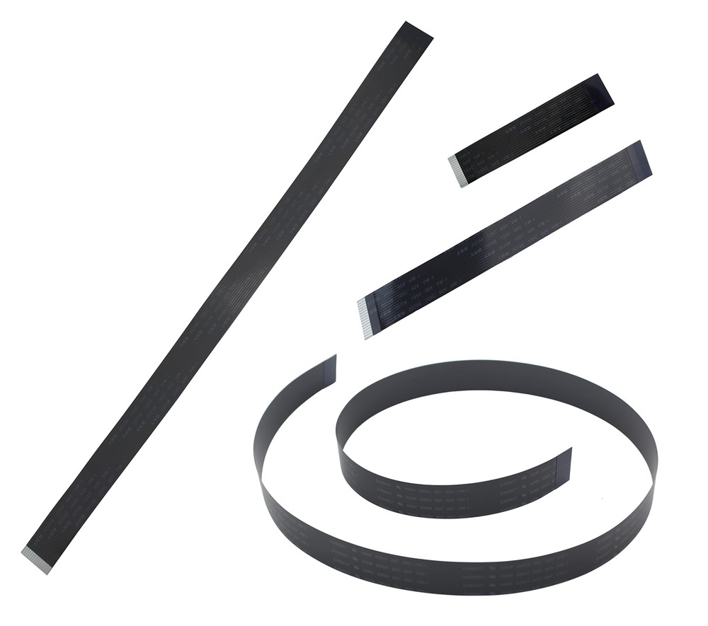 - Sample Pack Flex Cable for Raspberry Pi Camera - Black 8 15 30 and 60 cm