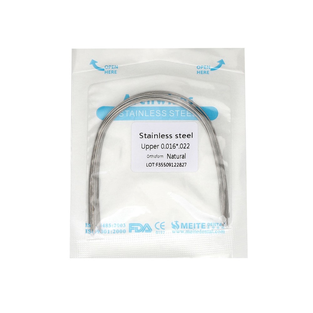 10 Pcs/pack Dental Orthodontic Stainless Steel Round/Rectangular Arch Wire Ovoid