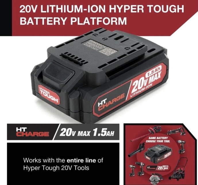 New 2 Tools Hyper Tough Cordless Drill - 20V Impact Driver -Combo Kit -Fast Ship