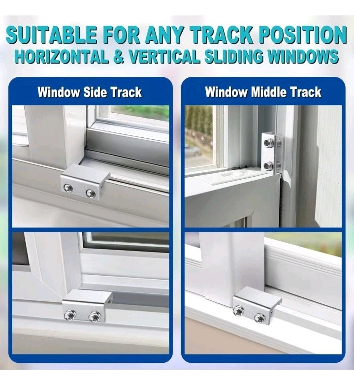 Window Locks 6pcs for Vertical and Horizontal Sliding 2.38" Security