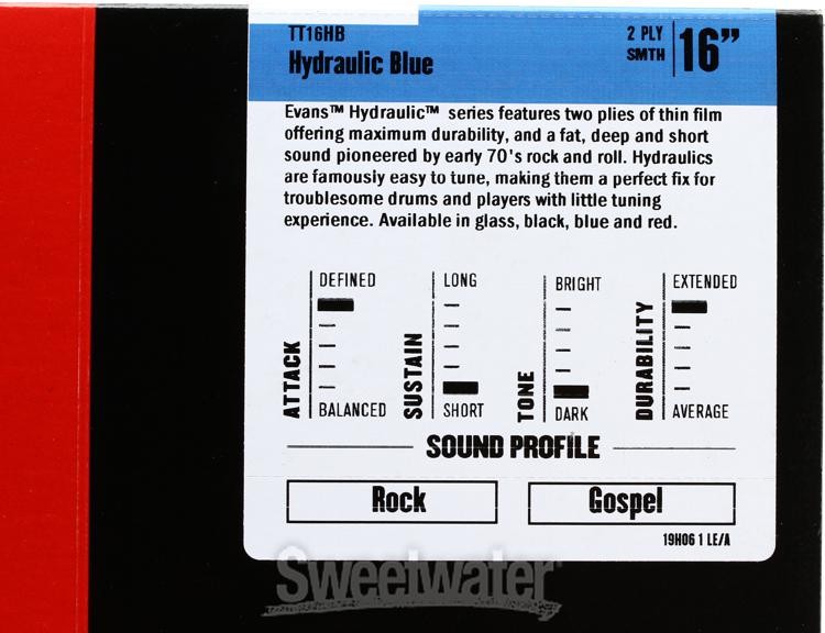 Evans Hydraulic Drumhead - 16" - Blue