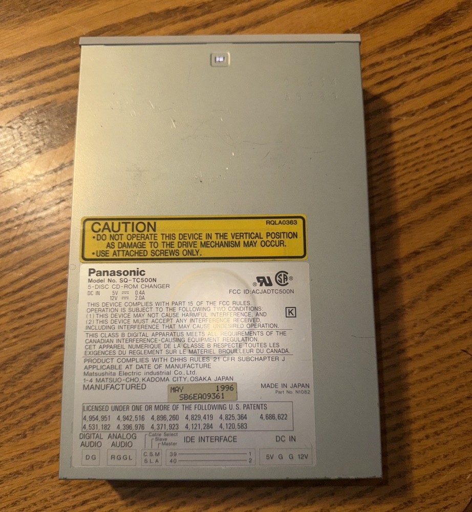 Panasonic SQ-TC510N 5 Disc CD internal desktop computer Changer 10X Speed IDE