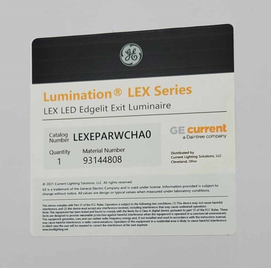 Lumination LEX LED Edgelit Exit Sign