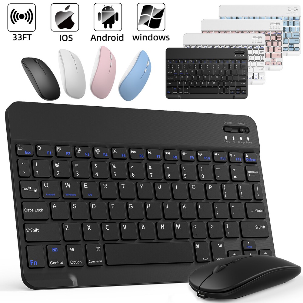 Wireless Bluetooth Keyboard+Mouse Combo Set For iPad iMac Android Phone Tablet