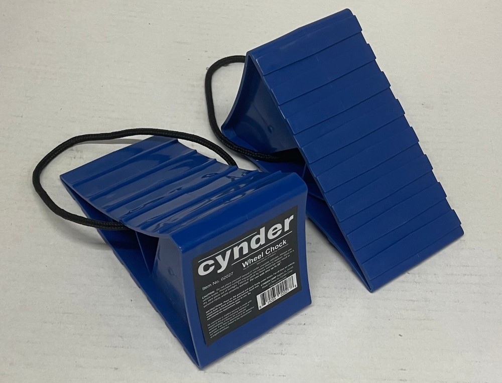 2 pack Heavy Duty Wheel Chock With Rope for RV Motor Home Trailer Truck