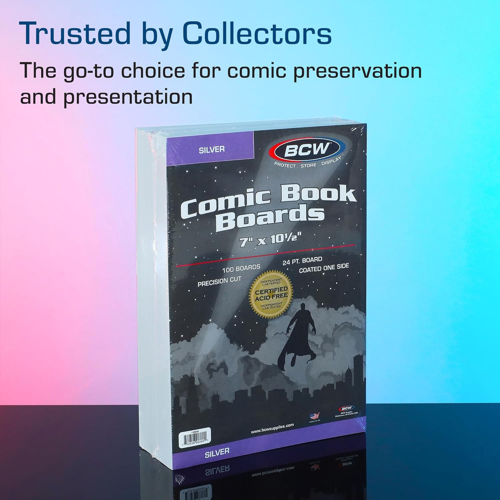 Silver Age Comic Book Backing Boards - 100 Ct