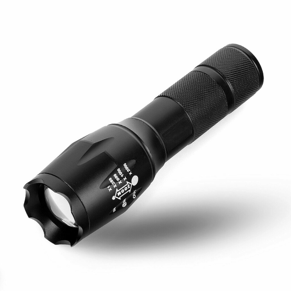 2Pack Tactical 5 Modes LED 18650 Flashlight Zoom Torch Aluminum Light