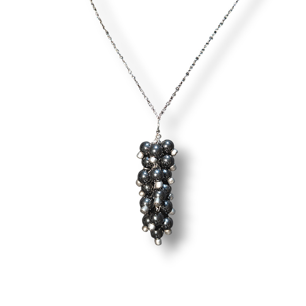 Obsidian Black Grape Vine Necklace