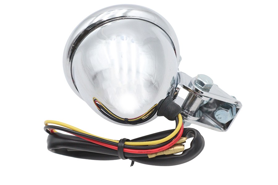 Chrome LED Bullet Style Tail Lamp Assembly for Harley-Davidson