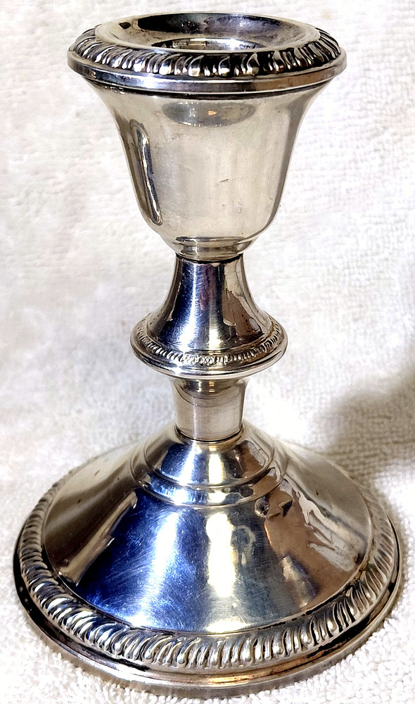 Poole Sterling Silver Weighted Candlestick Holders # 299
