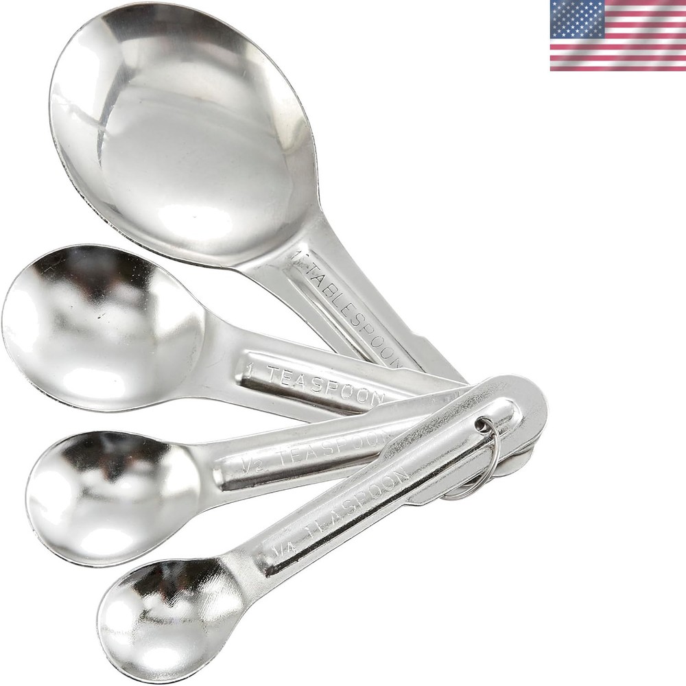4-Piece Stainless Steel Measuring Spoon Set - Precision & Style for Your Kitchen
