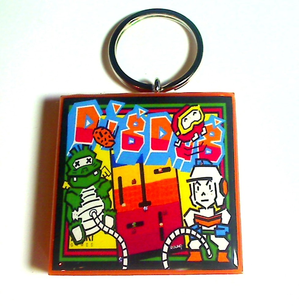 Dig Dug Arcade Coin Door accessory Keychain