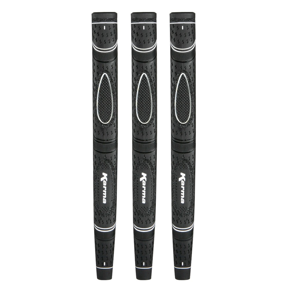 Dual Touch Midsize Black Putter Grip Front Pistol Tour Style Design - 3 Pack