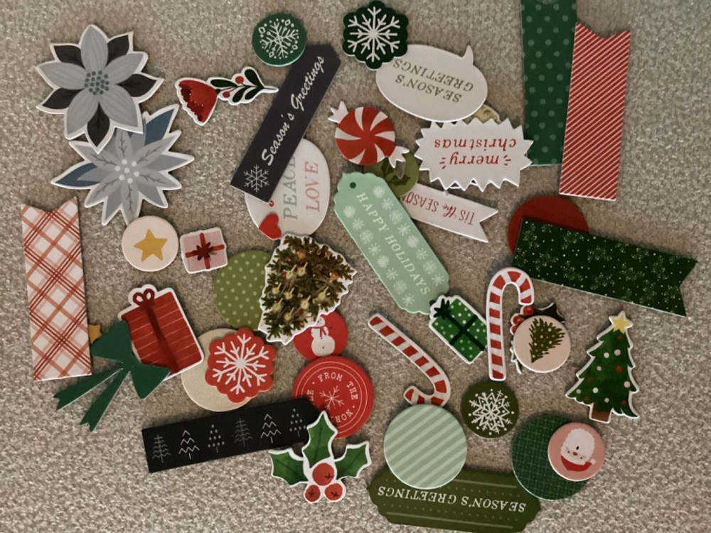 126 Christmas Chipboard Embellishments