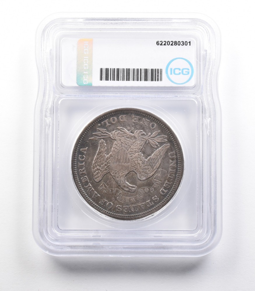 1873-CC Seated Liberty Silver Dollar Authentic ICG *2440