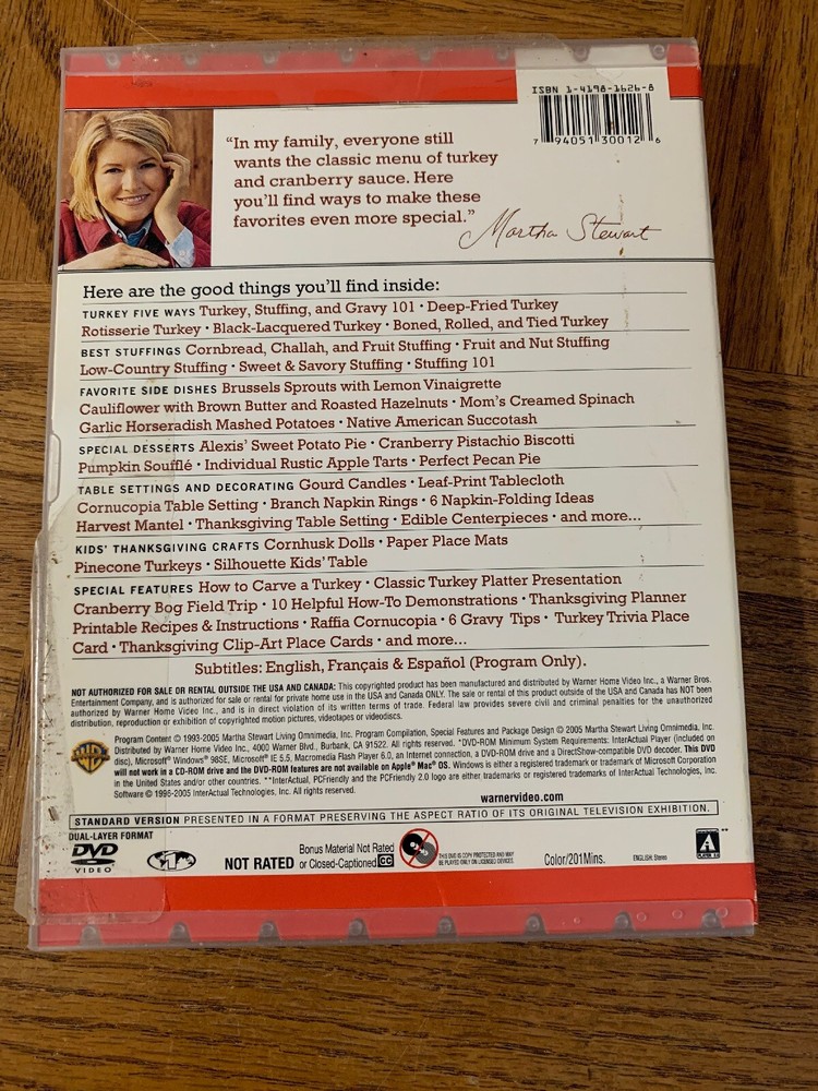 Martha’s Classic Thanksgiving Computer Software