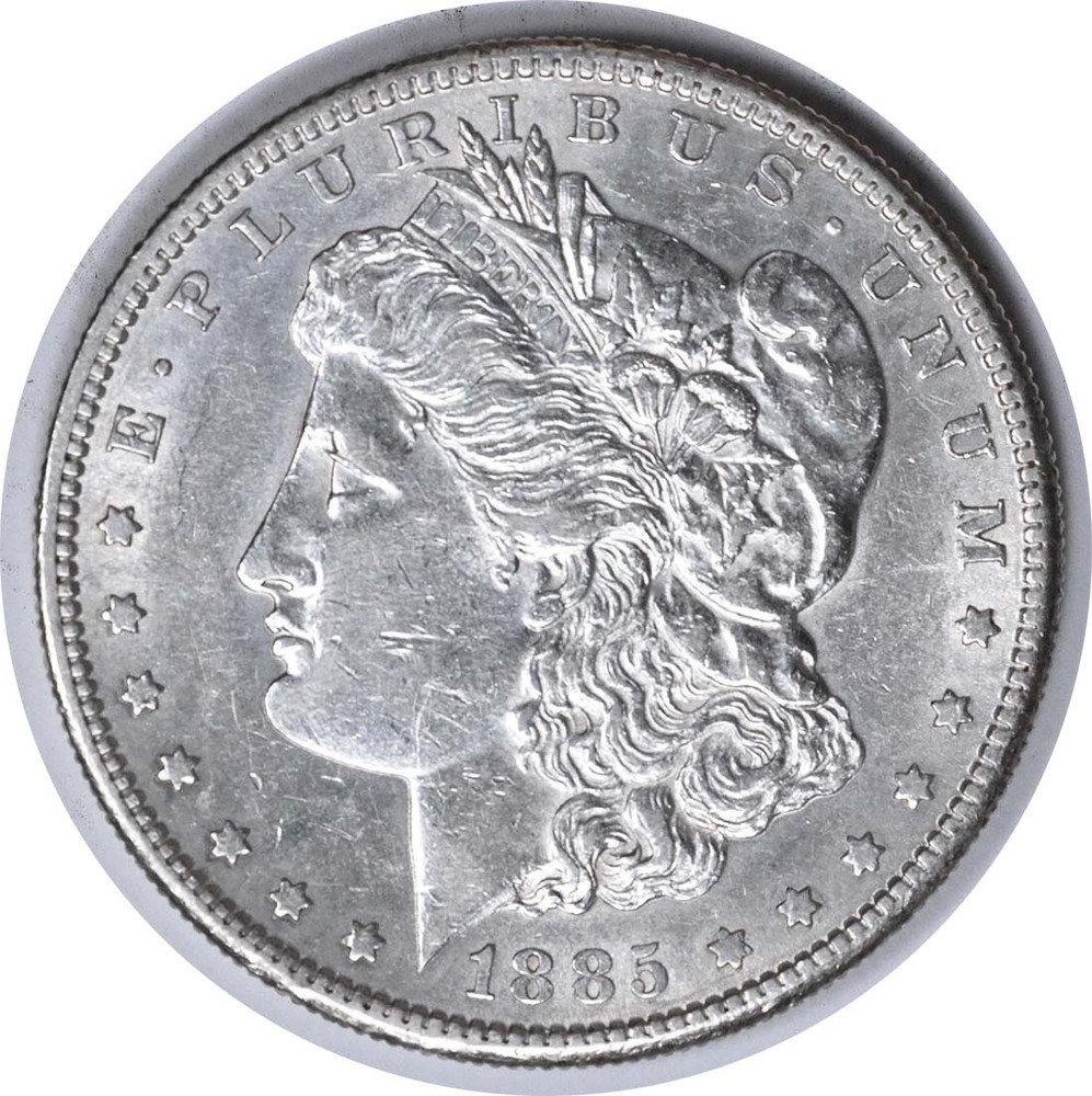1885-S VAM 8 Morgan Silver Dollar MPD AU Uncertified