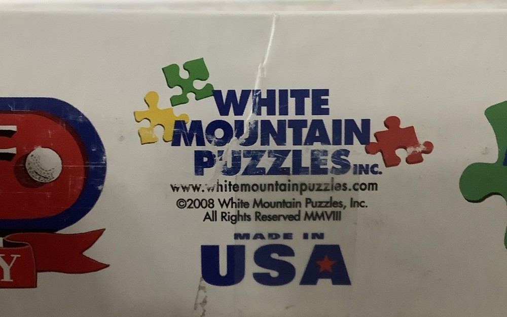 White Mountain Puzzle 1000 Piece Extra Large Pieces Golf History *Read