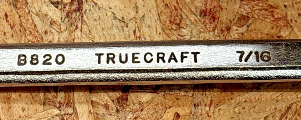 TRUECRAFT B820 7/16” Open End and 7/16” 12 Point Socket Combination Wrench SAE