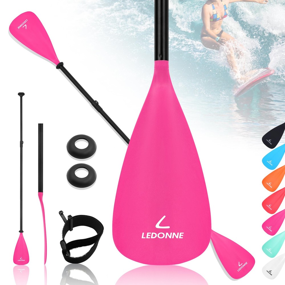LEDONNE SUP Paddle 4-Piece Adjustable Stand Up 4-Pieces Pink