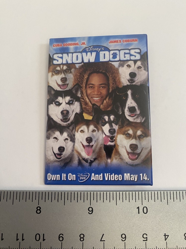 Snow Dogs On DVD And Video Pin Back Button P186