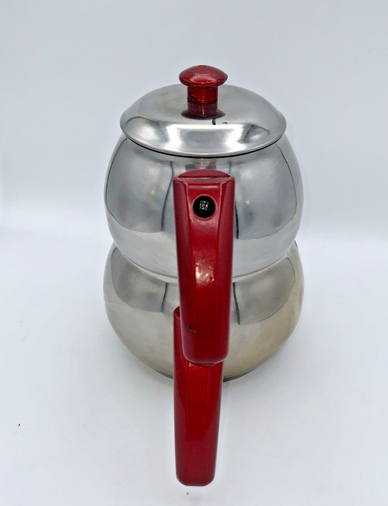 Cappy Tea For One Silver Red Made In Turkey