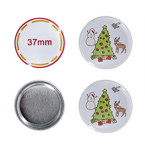 ChiButtons Flat Back Parts - 37mm Round Flat Back Button (100 sets)