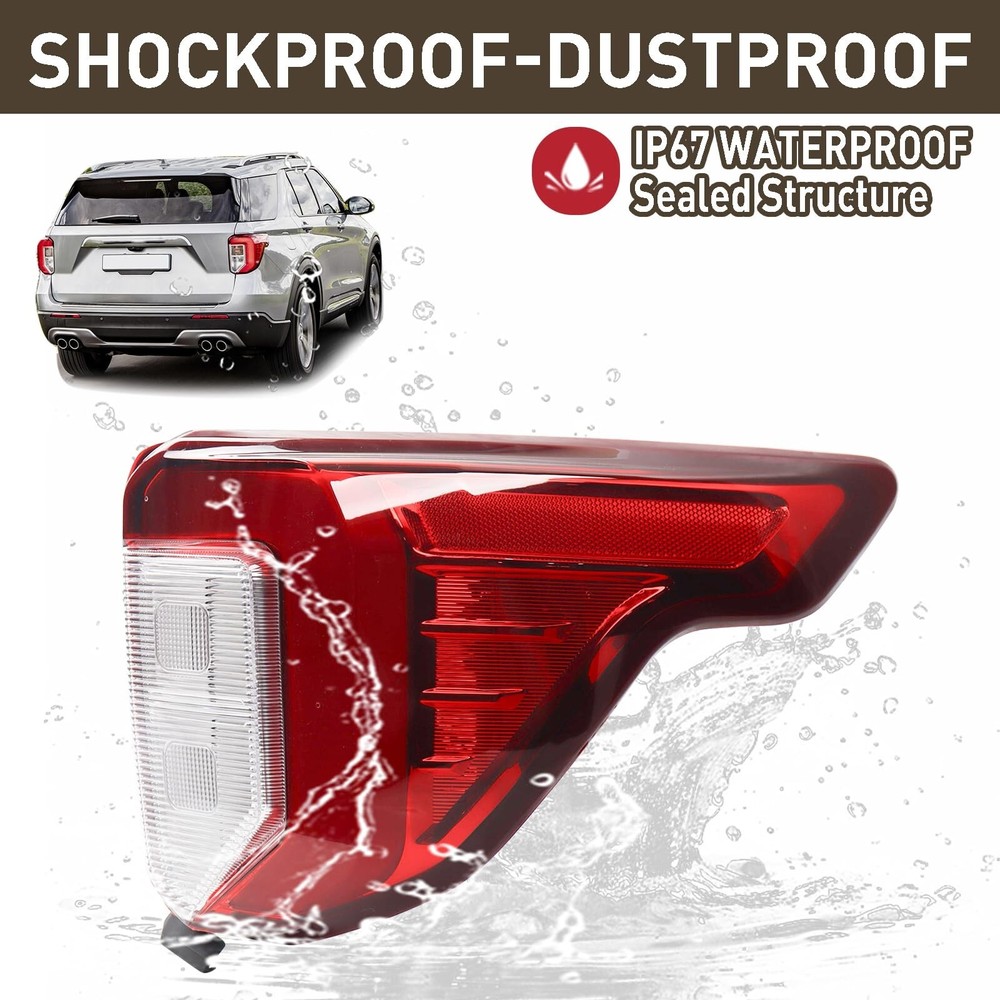 USA Type Tail Light W/Plastic Screw Stud With Thread Rear Lamp Assembly Compa...