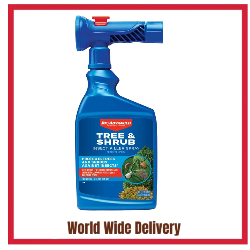 BioAdvanced Tree & Shrub Insect Killer, Outdoor Pest Control Ready-to-Spray 32oz