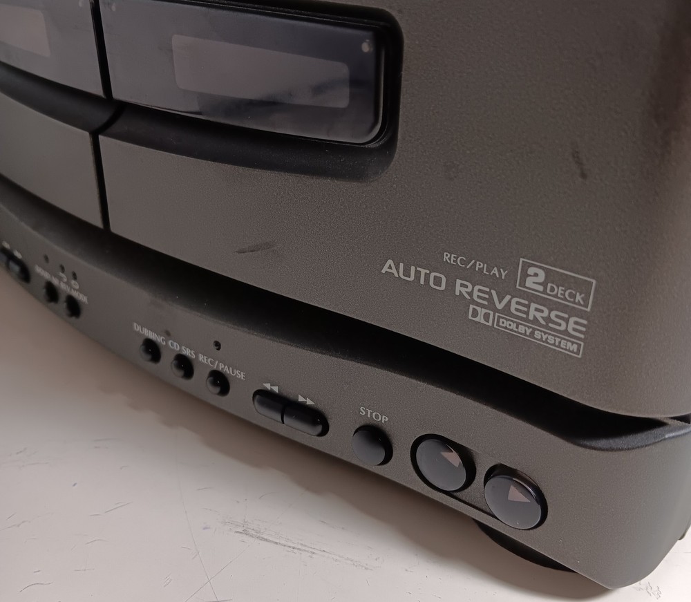 DENON D-08 Personal Component System Receiver CD Dual Cassette Player Working