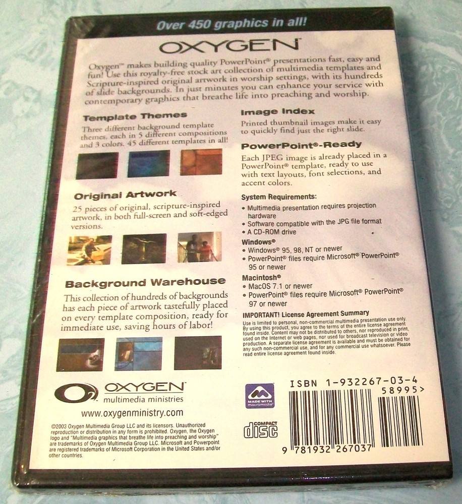 Oxygen: Multimedia Graphics - Volume 3 (CD-ROM, 2003) New Unopened!