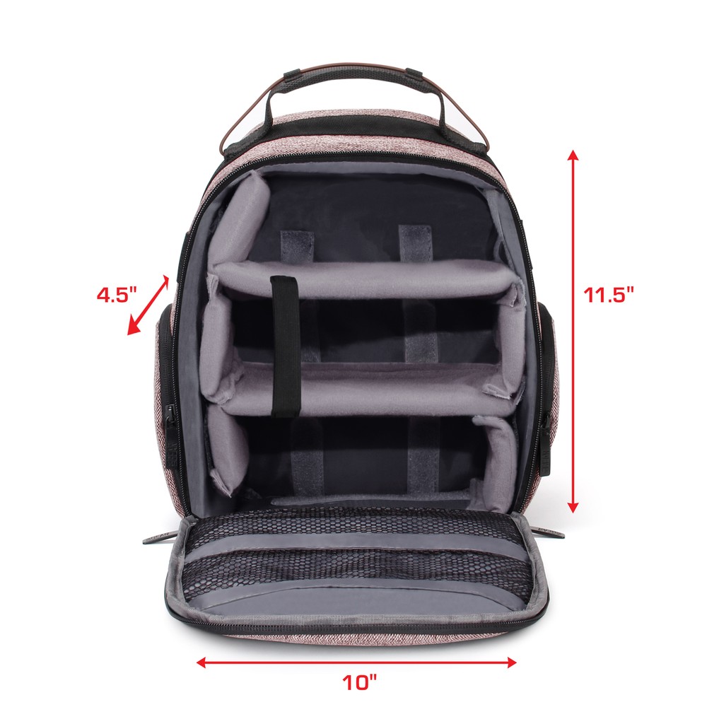 USA GEAR Backpack for VR Headset Compatible with Oculus Quest 2 Gaming Headset