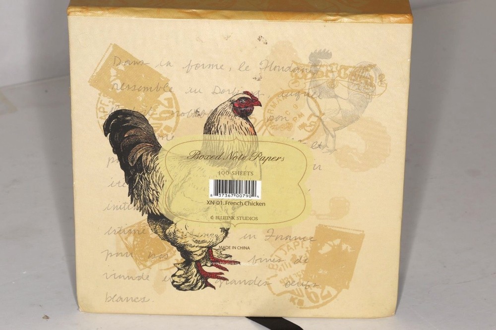 Blueink Studios, Boxed Note Papers, XN-01 French Chicken - 400 Sheet Pack