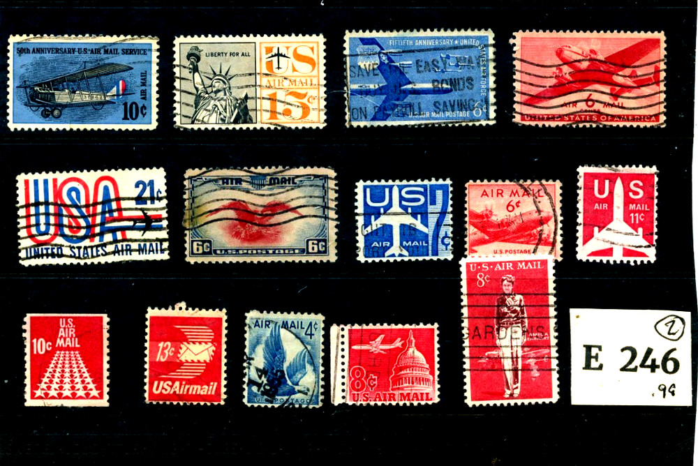 US Airmail stamps Lot E 246
