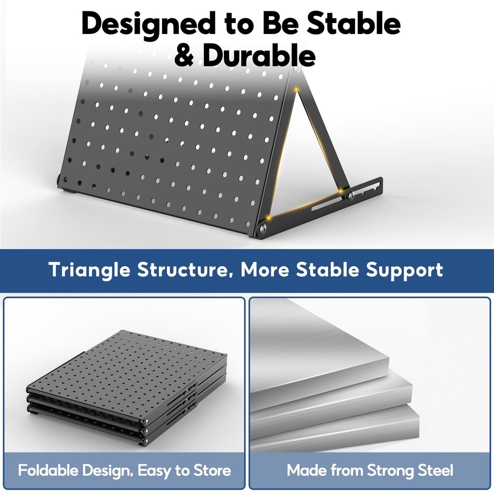 2 Pack Pegboard Display Stand, Sturdy Antitip Design,Small Peg Board Tabletop...