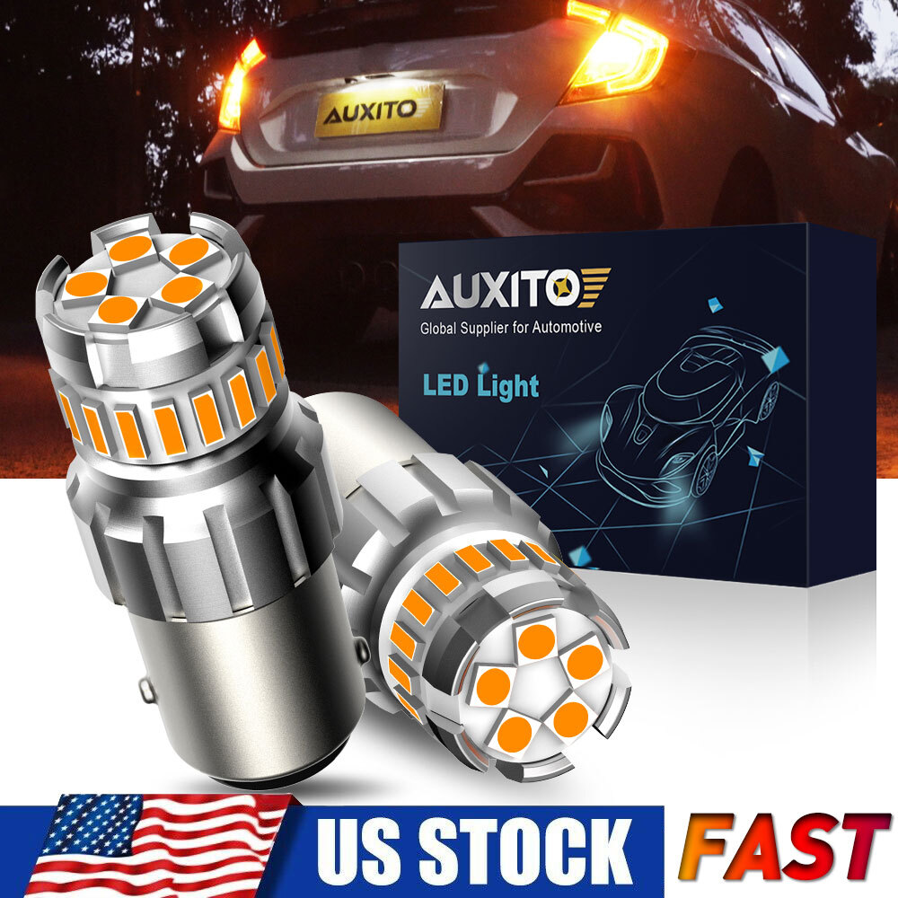 AUXITO 1157 LED Turn Signal Light Bulbs Amber CANBUS Anti Hyper Flash Error Free