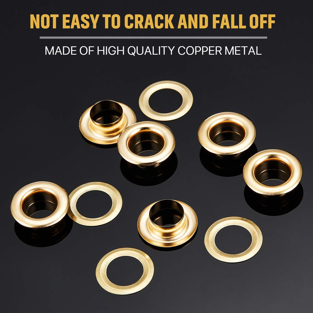 100 Sets Grommet Eyelets Tool Kit, Grommet Setting Tool and Eyelets with Setting