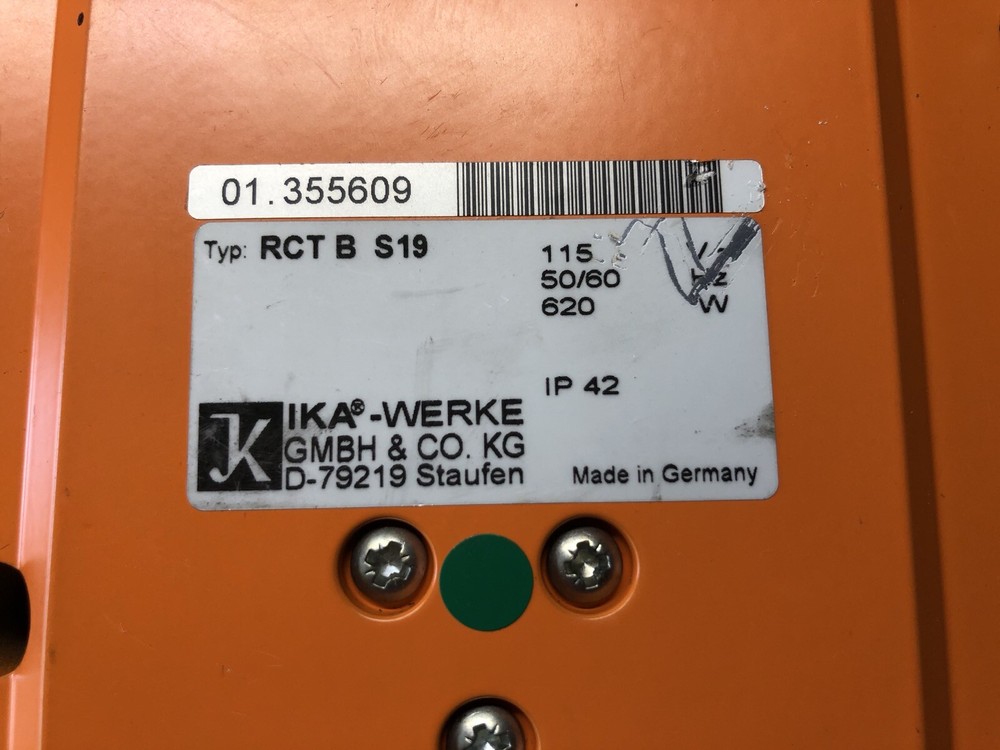 IKA Werke RCT B S19, Hot Stir Plate With Digital Temperature Probe Controller