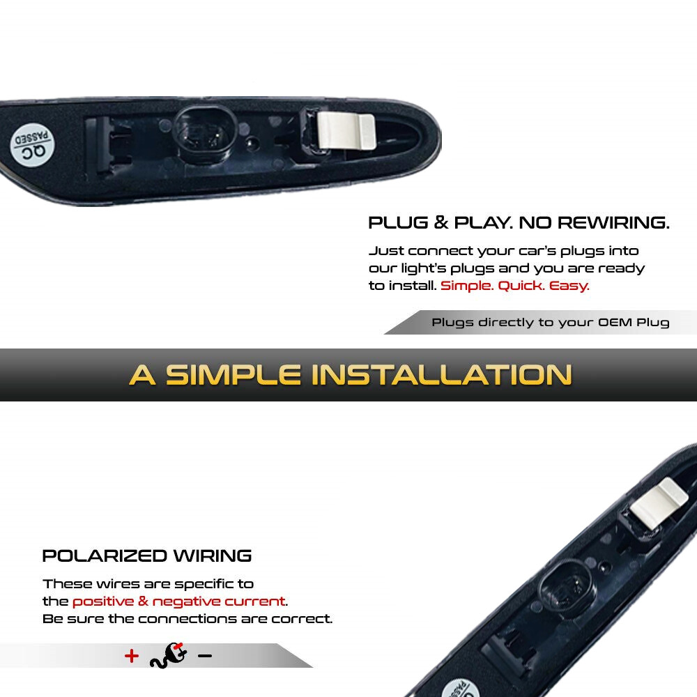 Dynamic Smoke LED Side Marker Turn Signal Lights For BMW E90 E91 E92 E93 E46 E60