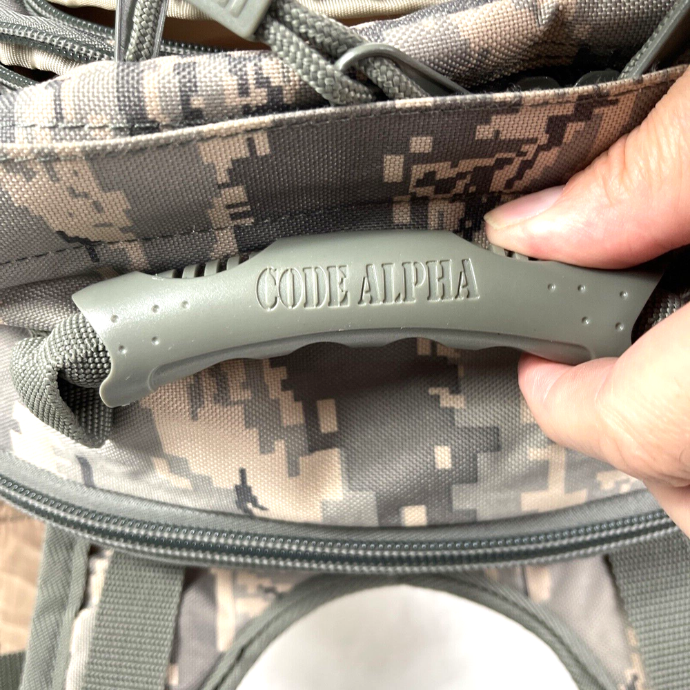 CODE ALPHA Three Day Tactical Expandable Backpack Camo Military EUC 21" Tall
