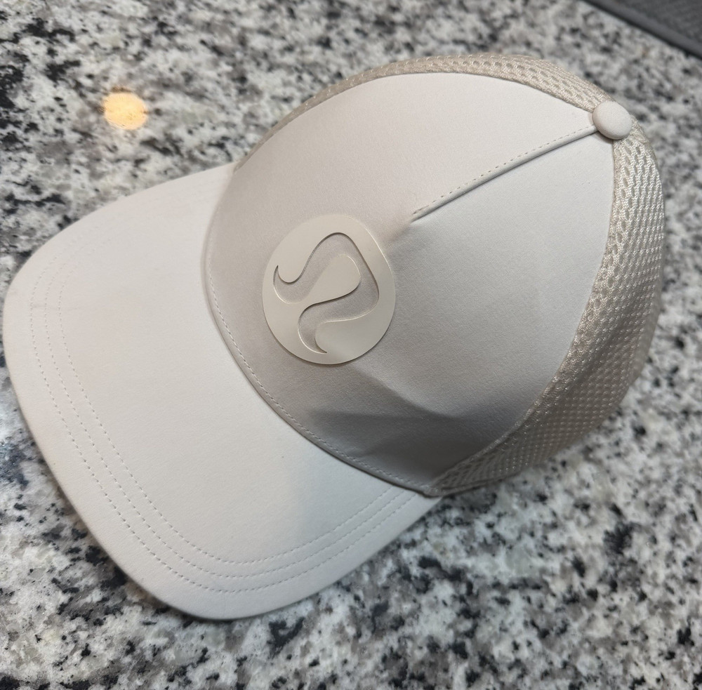 Lululemon White Trucker Hat Logo L/XL