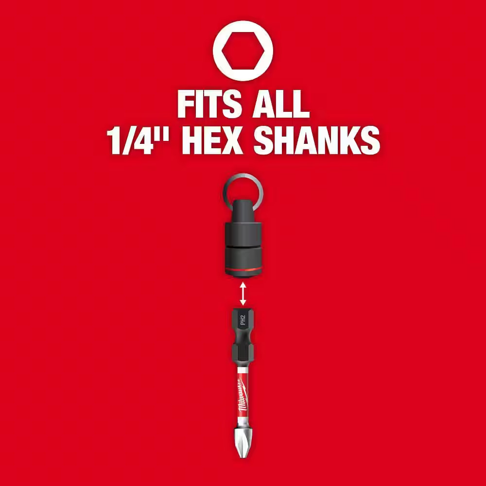 5-Piece Hex Bit Holder with Carabiner