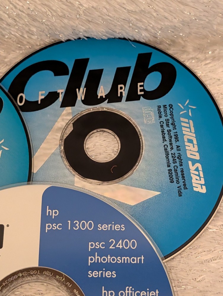 Vtg 1990s Computer Software Discs: Micro Star, U.S. Robotics, HP PSC 1300, More!