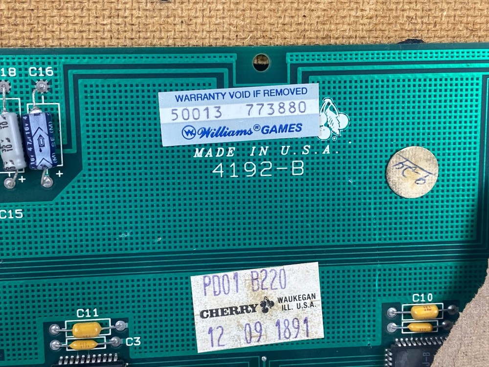 WILLIAMS TERMINATOR 2 Judgment Day Pinball Machine Speaker Panel Arcade PCB Game