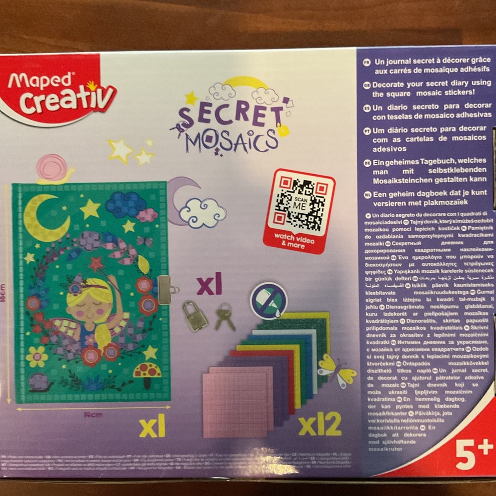 Maped Creativ Secret Mosaics Diary With Lock