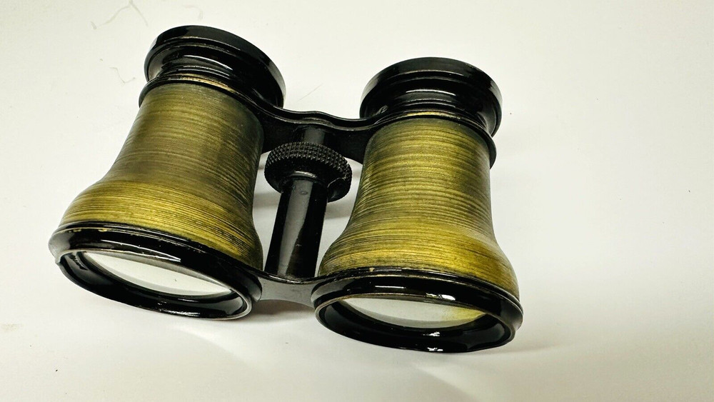 Antique Opera Glasses Binoculars In Original Leather Case